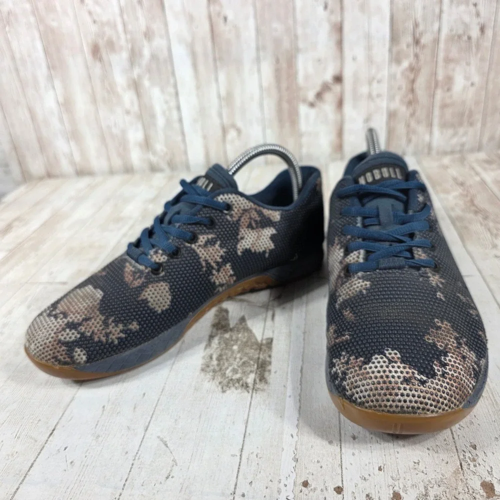 NOBULL SuperFabric Trainer Navy Tan Camo Women Training Shoes Gym CrossFit